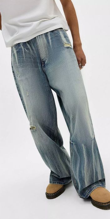 Джинси Jaded London archive y2k  Super Bleached Scuff XL Colossus Jeans in Blue 32