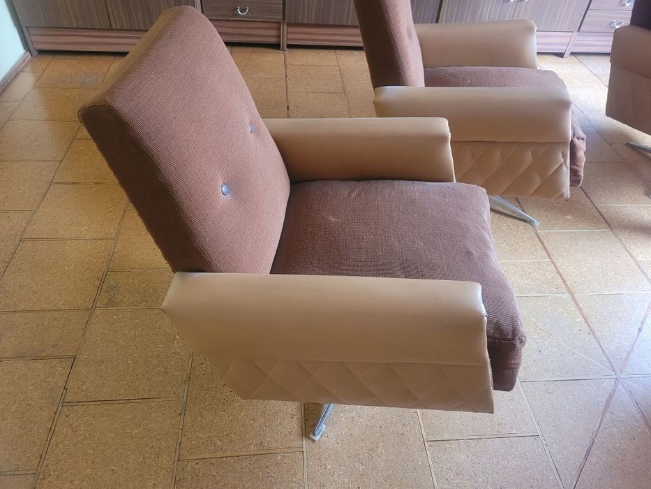 Fotele obrotowe PRL 4 szt