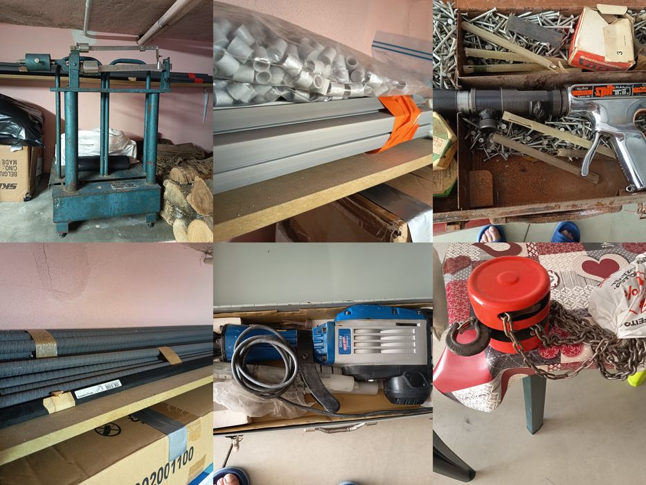 Ferramentas, máquinas e materiais