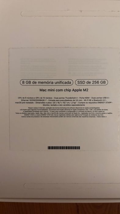 MacMini Chip Apple M2 + Teclado e Rato da Apple