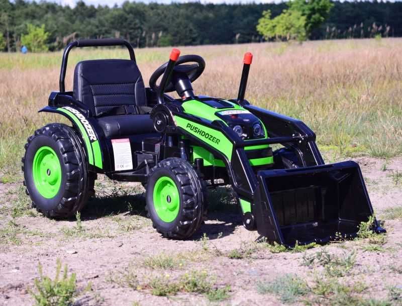 Autko MEGA TRAKTOR Z ŁYŻKĄ-ŁADOWARKĄ na akumulator dla dzieci pojazd