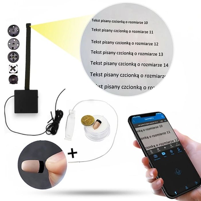 mini kamera 4K egzamin + słuchawka wifi - podgląd na żywo - matura
