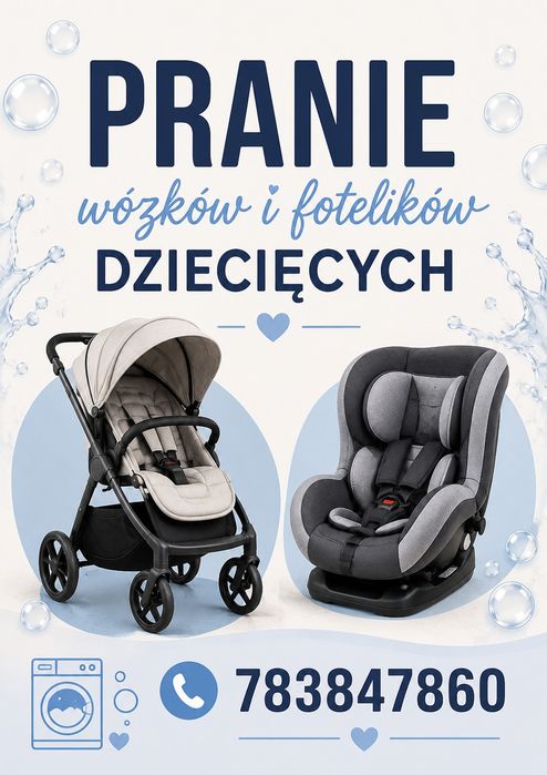 Pranie wózków i fotelików dziecięcych