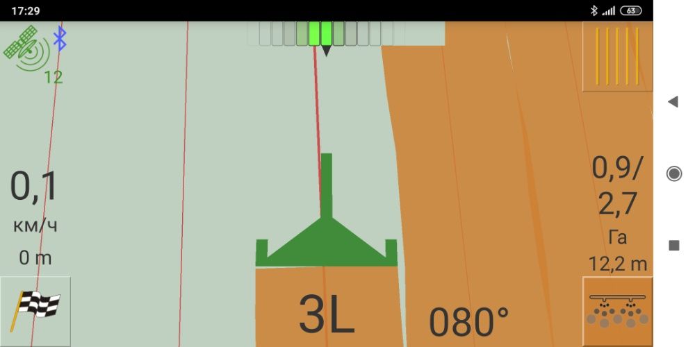 Агронавігатор, система паралельного водіння GPS для трактра "Промінь2"