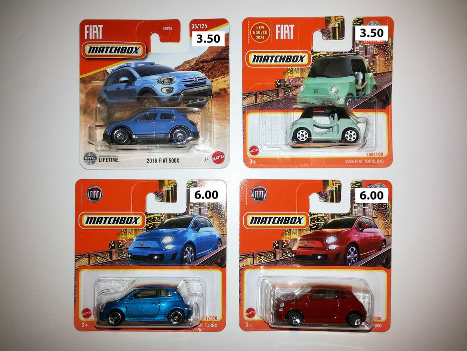 Fiat - Carros da Marca Matchbox e Hot Wheels escala 1/64