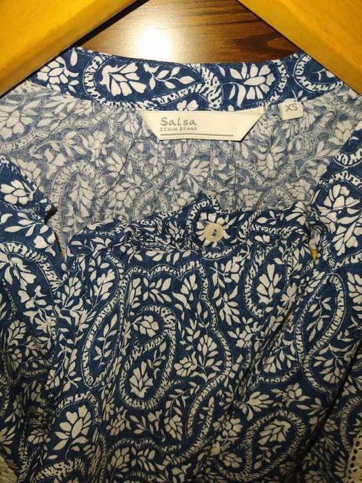 Blusa Azul/Branca Salsa