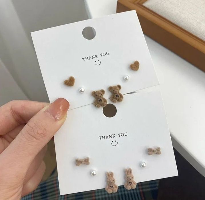 Плюшеві сережки Ведмедики