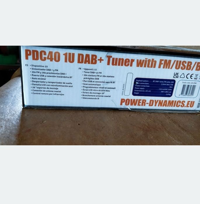 Power Dynamics PDC40 1U DAB tuner