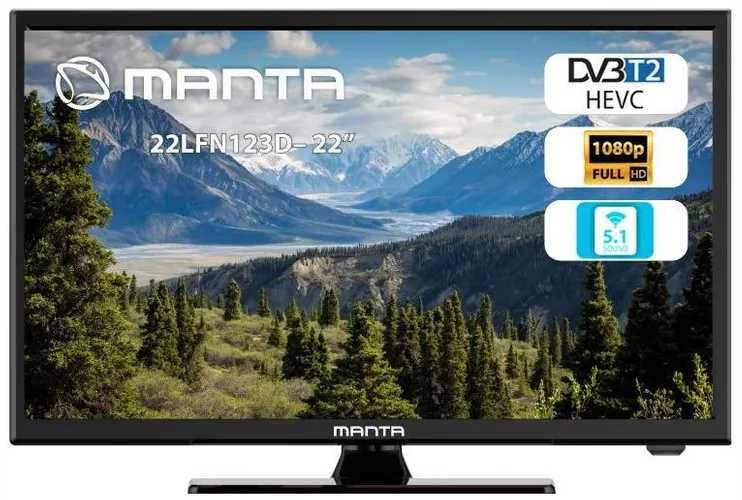 Telewizor 22 cale DVB-T2/HEVC FHD 12V Manta 22LFN123D do ZK Kamper