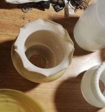 K19 K20 miodowy żółty klosz do kinkietu, żyrandola, tulipan