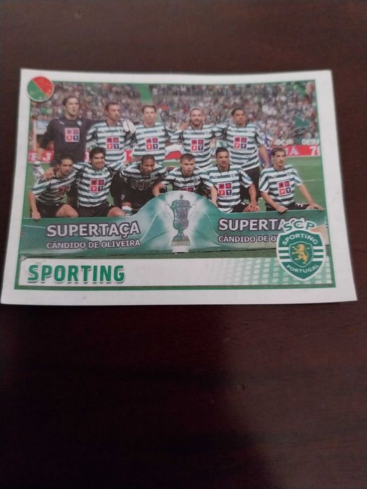 Cromo Autocolante Sporting, SCP, Supertaça Cândido de Oliveira, Panini