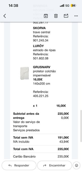 Cama brimnes + colchão vesteröy