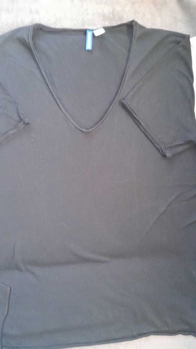 t-shirt roz-L czarny z serkiem