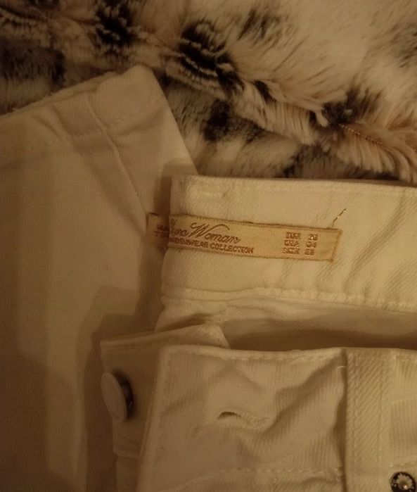 Białe jeansy Zara 36