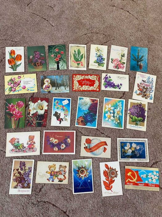 Открытки времён СССР, наборы открыток.