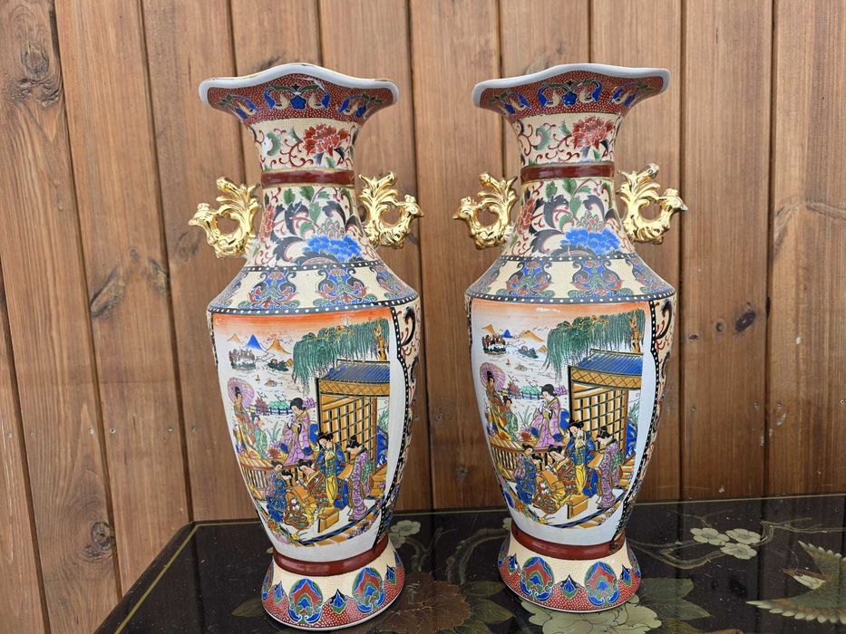 Wazon orientalny porcelanowy dost. 2 sztuki #205 #206 Stylowy Węgrów
