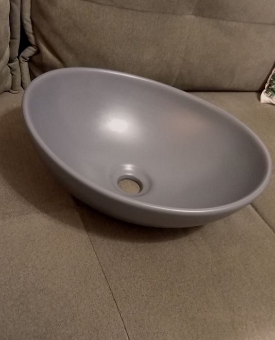 Nowa umywalka nablatowa vidaxl szara