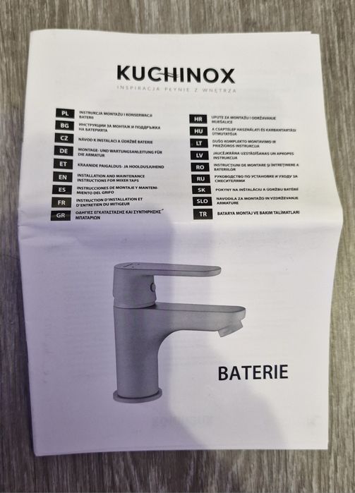 Bateria natryskowa KUCHINOX – czarny mat