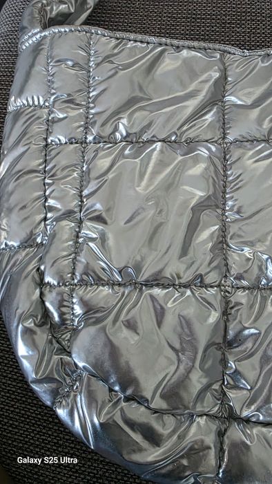 Srebrna pikowana torba puffer ASOS / stan idealny jak nowa / cloud bag