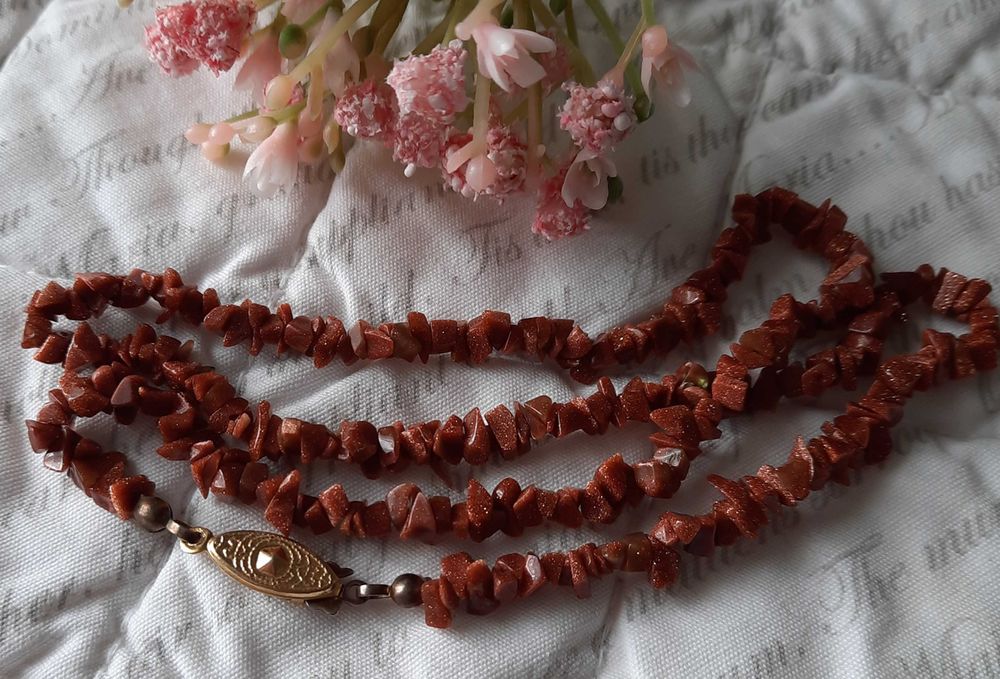 Piasek pustyni stary piękny naszyjnik korale kamienie naturalne 46