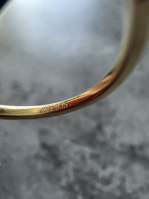 Pierścionek srebro 925 pozłacane