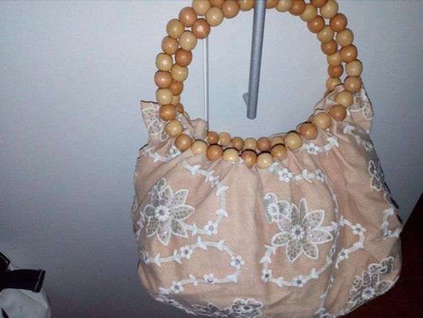 Mala mão- com alças madeira-invulgar