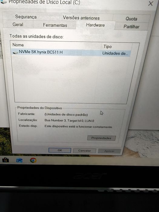 Portátil Acer aspire 3