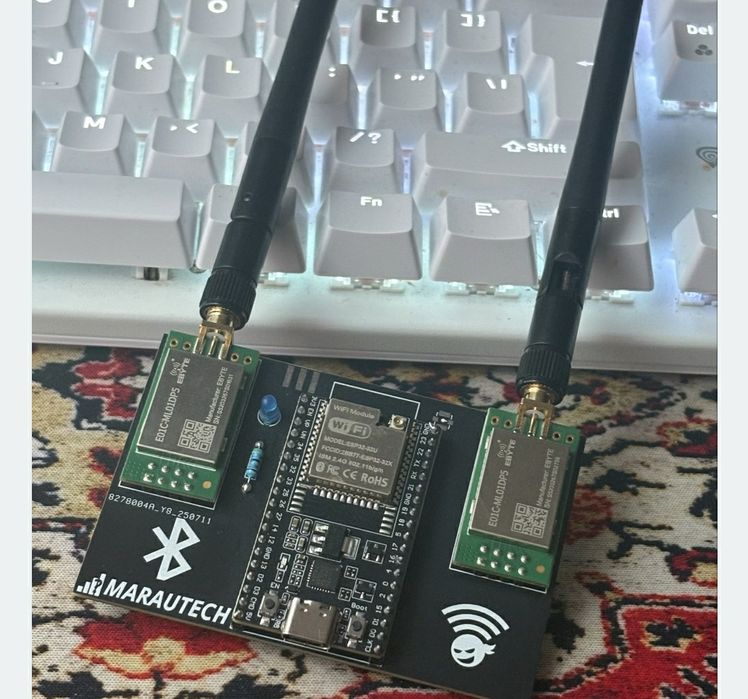 ESp32 arduino diy zestaw antena marauder bruce kable płytki