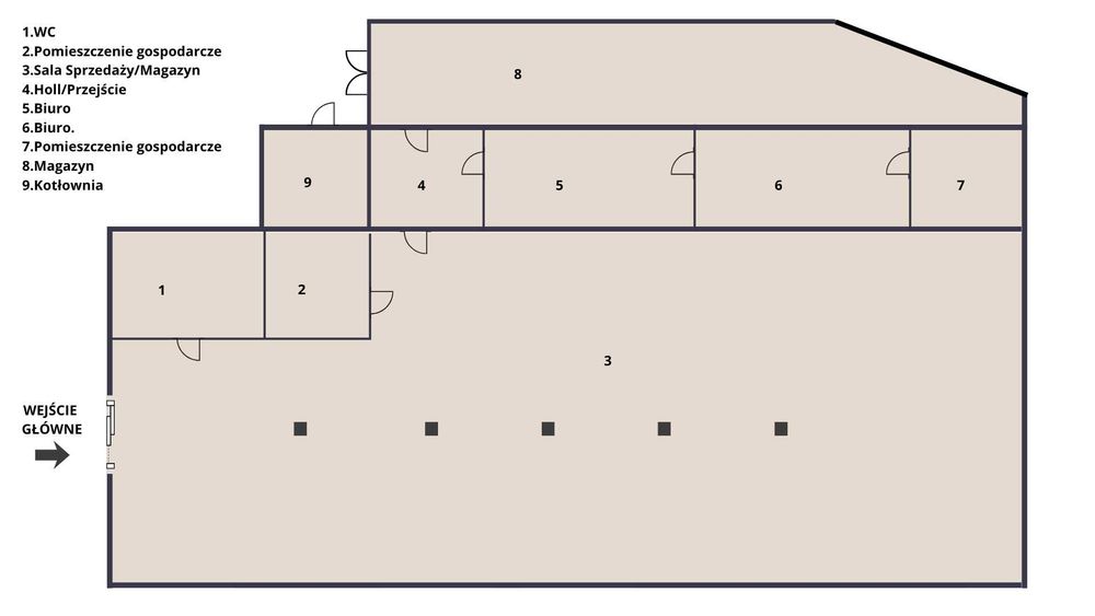 Lokal handlowo-usługowo-magazynowy 293 m² z działką 17,5 ara | Szczucin | WYNAJMĘ