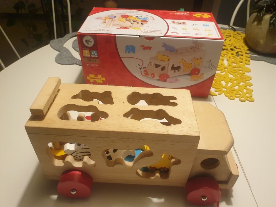 Samochod auto sorter ze zwierzetami BIGJIGS Toys