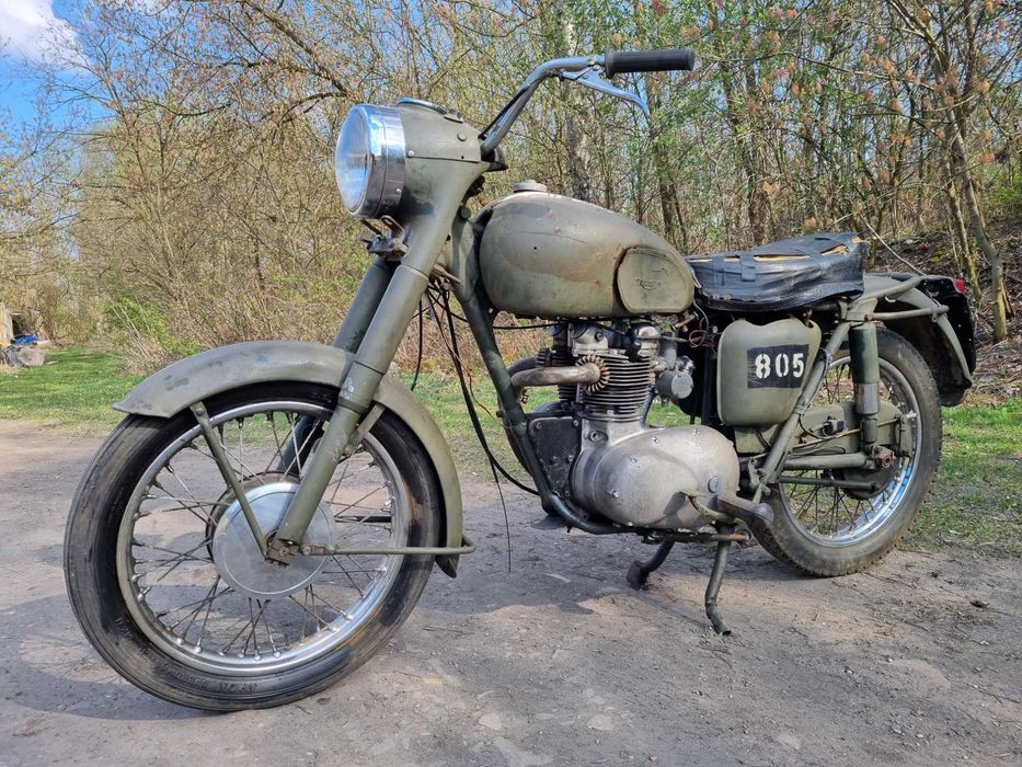 Triumph 350 3TA Dutch Armia Wojskowy Militarny nie WFM SHL  M04 m11 M06 Junak M07 M10 WSK Gil Bąk MZ 250