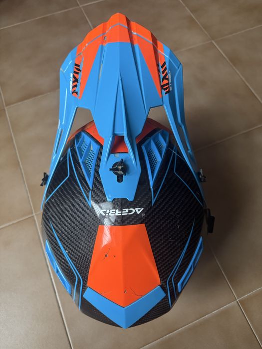 Шлем Acerbis Steel Carbon blue L
