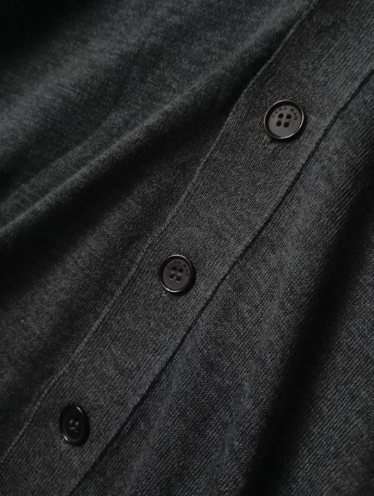 ZARA M-L NOWY wełniany szary grafitowy kardigan męski