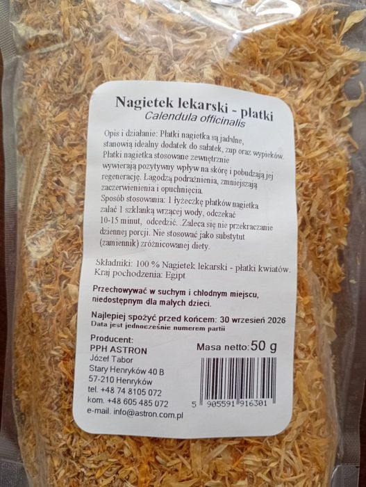 Nagietek lekarski płatki 50 g Calendula officinalis