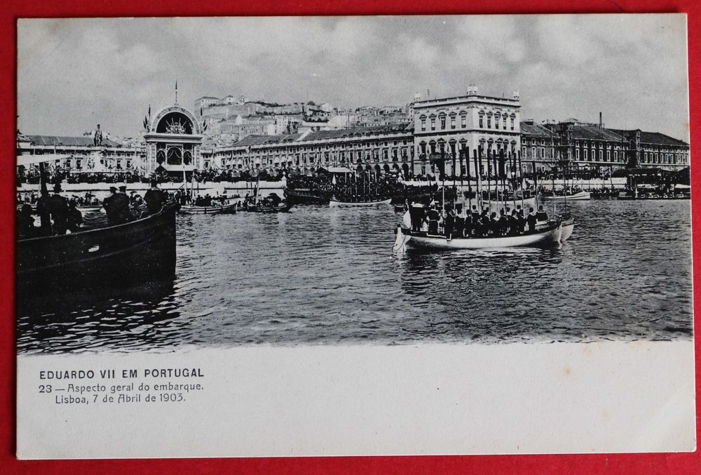 Eduardo VII em Portugal aspeto do embarque 1903