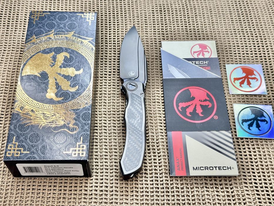 Ніж Microtech Anax S/E Titanium Integral/Carbon M390 190C-1 DLCTCFITI