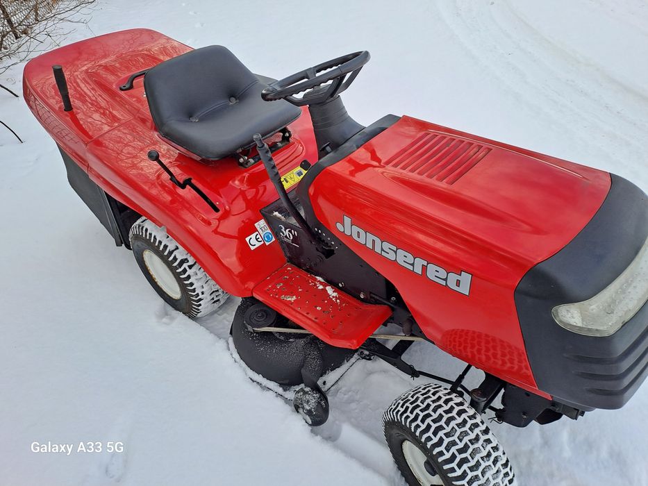 Traktorek kosiarka jonsered manual.kosz. sprawny 15,5 briks