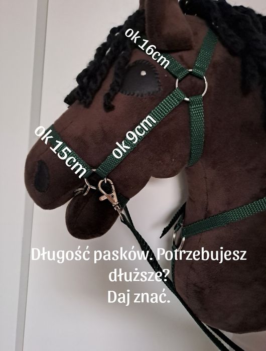 Zestaw ogłowie uprząż uzda dla hobby horse a3 z napierśnikami