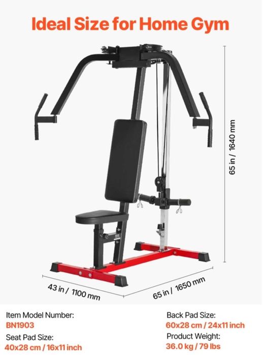 máquina pec fly e rear deltoid como nova