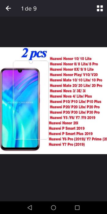 Vidro temperado para ecran de smartphone/protector de tela de vidro