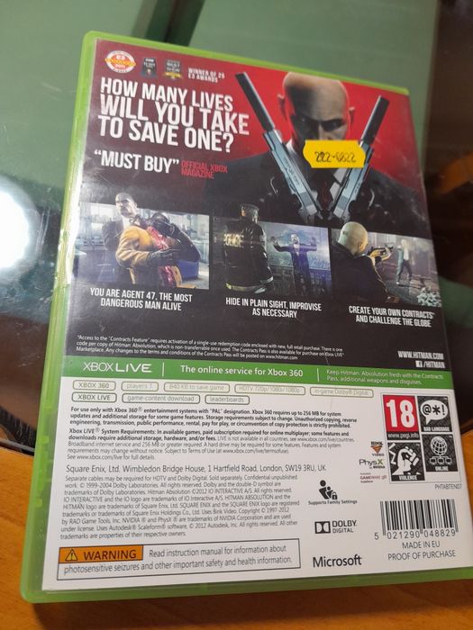 Hitman.Rozgrzeszenie.Stqn BBD. X BOX 360