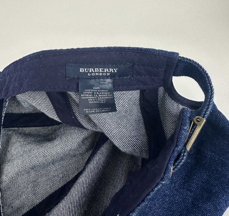 Czapka z daszkiem Burberry London jeansowa kaszkiet męska