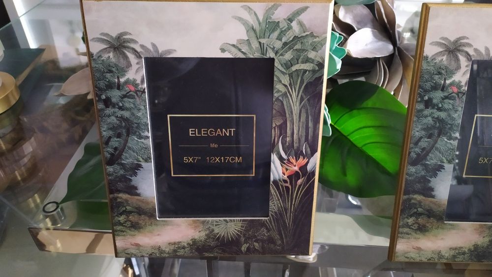 2 molduras novas grandes estilo tropical vintage