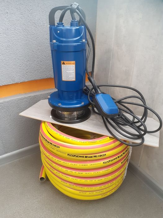 Насос дренажный с шлангом 30 м.Новый.