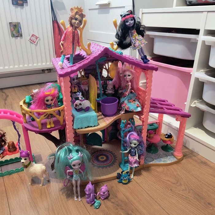 Lalki enchantimals z domkiem duży zestaw