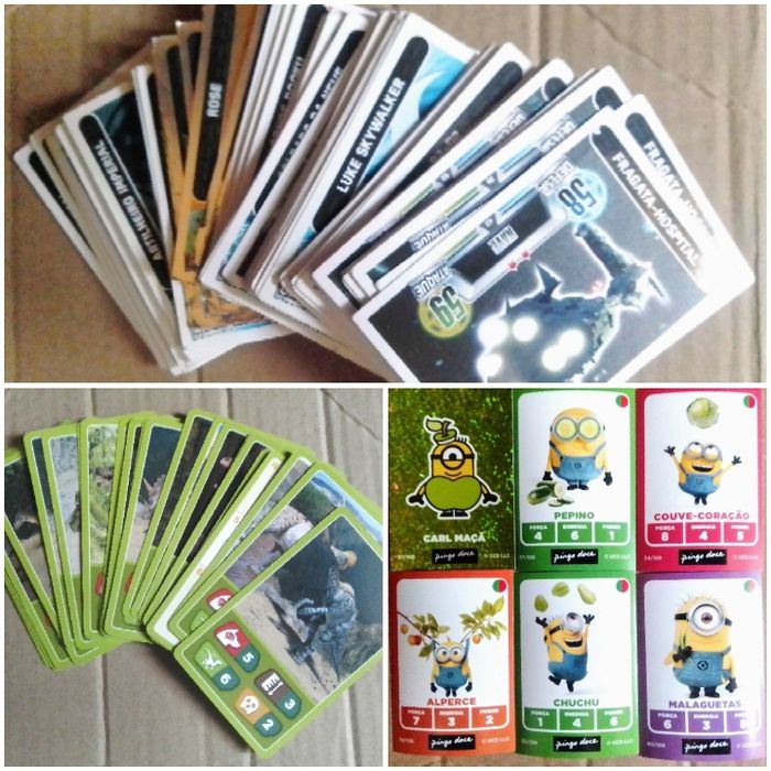 Cartas StarWars,Top trumps e cromos  Pingo Tudo 2€.