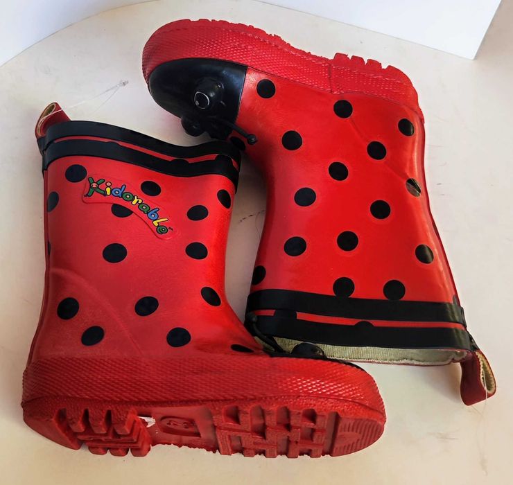 Детские красные резиновые сапоги Kidorable божья коровка р21: 280