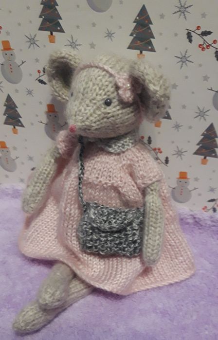 Вязаная игрушка. Мышка