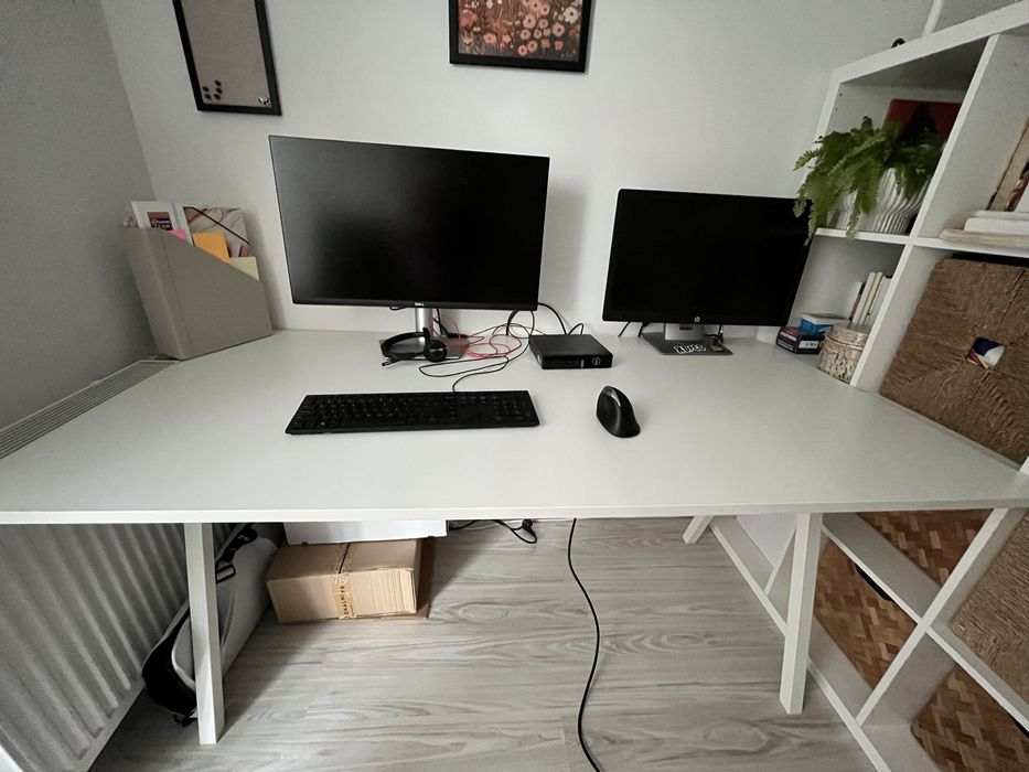 Biurko IKEA Trotten biale 160x80 cm