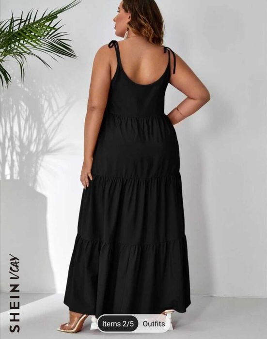 Vestido Preto c/ Alças Ajustáveis Tam 2XL/48 (Novo)